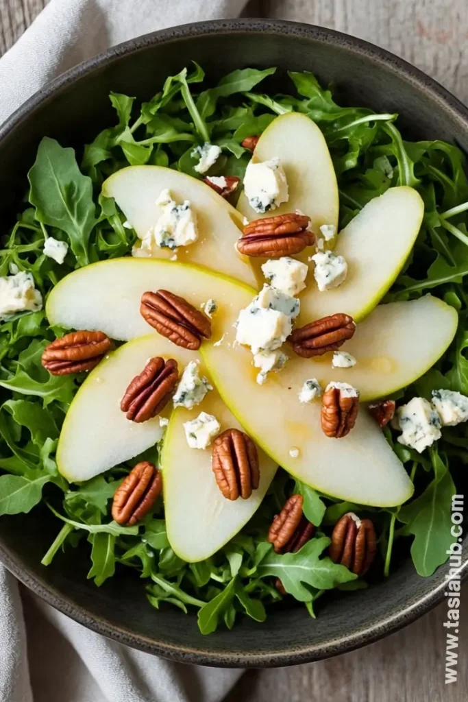 pear blue cheese and arugula salad 1