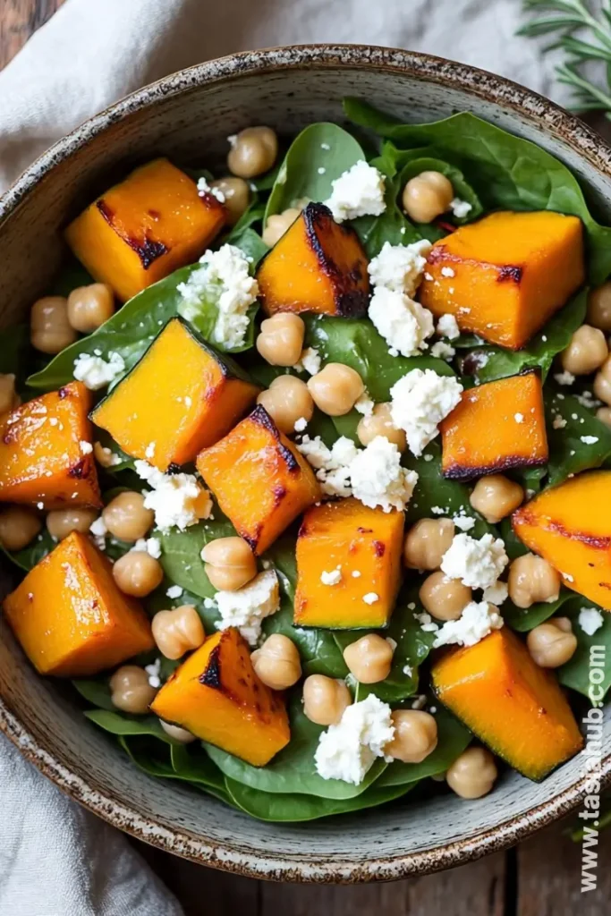 pumpkin chickpea and feta salad 1