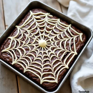 Spiderweb brownies