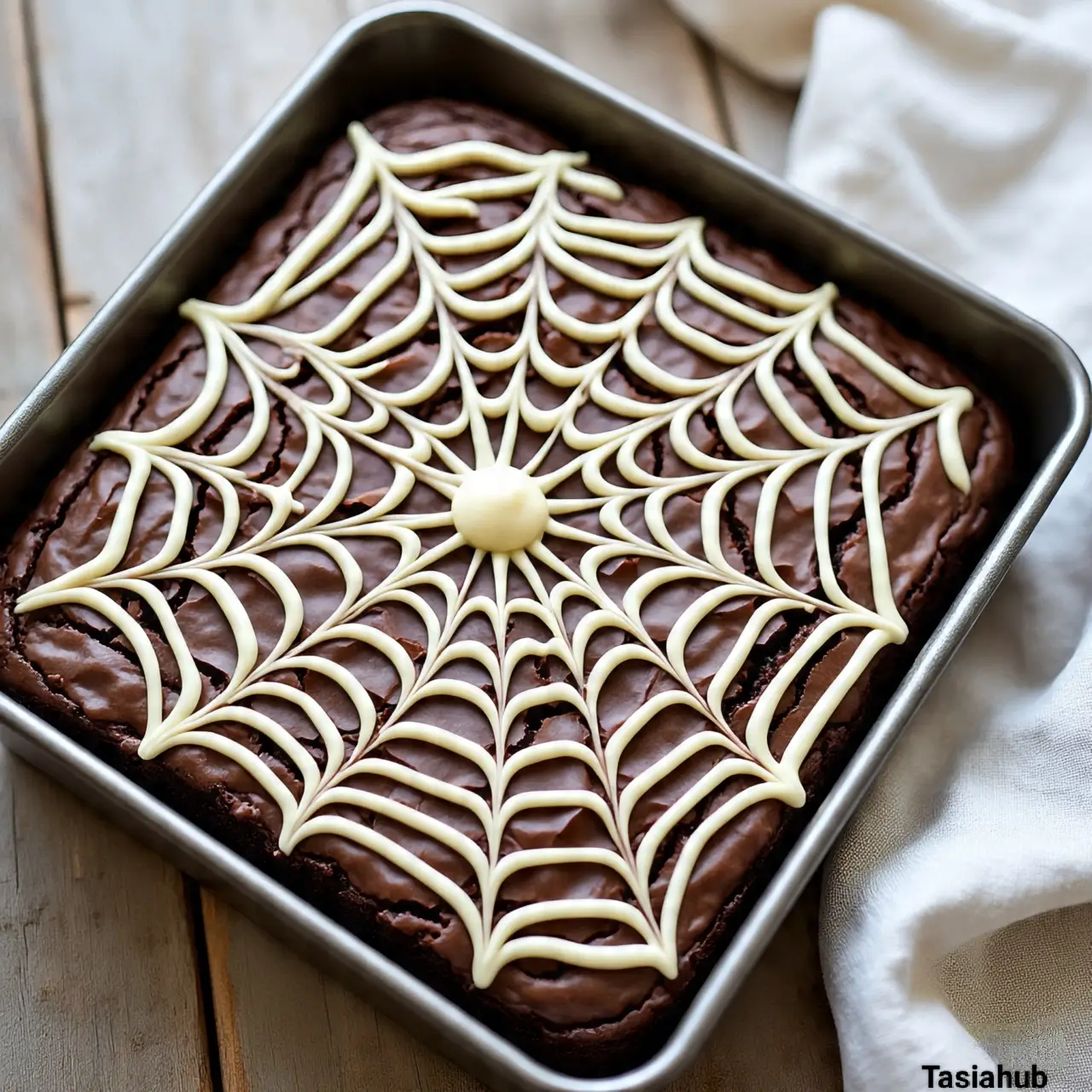 Spiderweb brownies