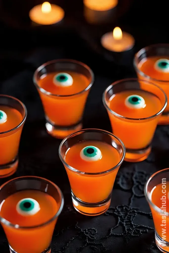 spooky Orange jello shots