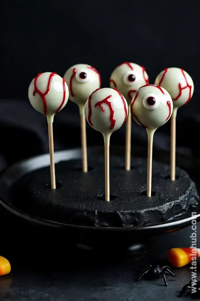 spooky eyeball cake pops
