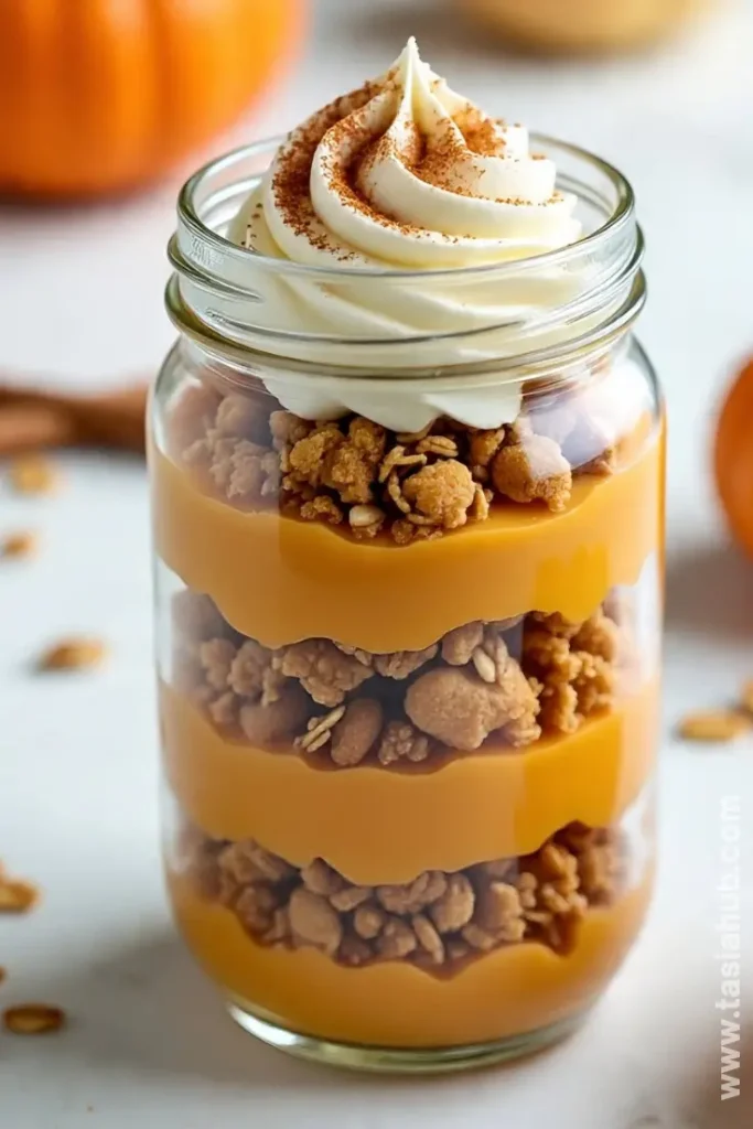 spooky pumpkin pie yogurt parfait