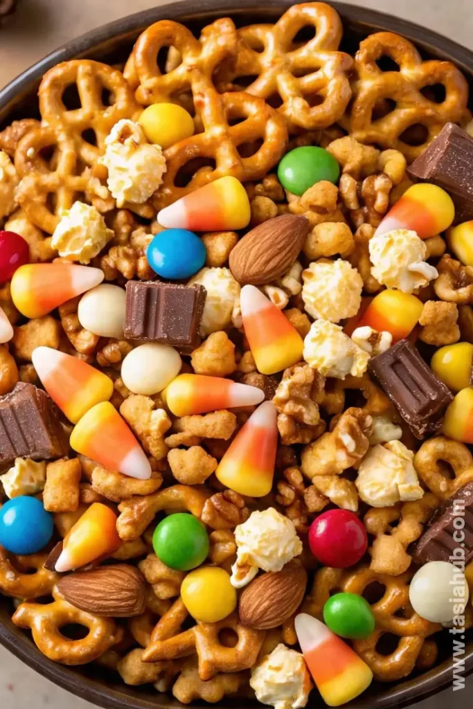 sweet and salty autumn snack mix