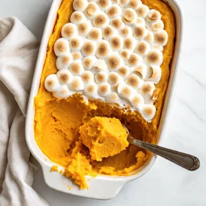 Sweet potato casserole with marshmallows