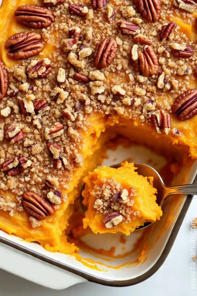 sweet potato casserole with pecans 1