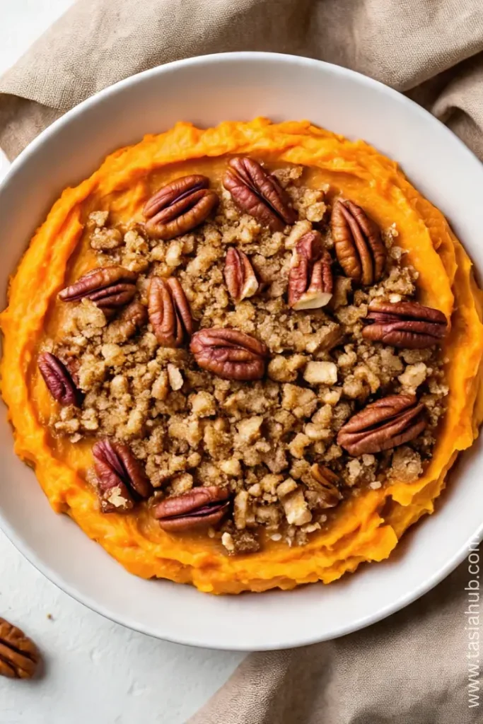 sweet potato casserole with streusel topping