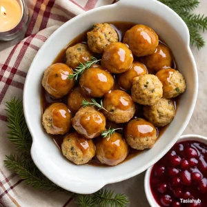 Turkey and stuffing meatballs