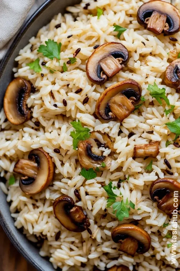 wild rice and roasted mushroom salad