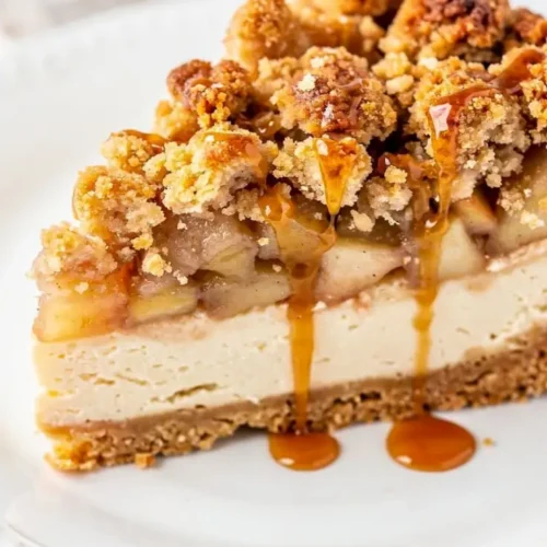 Apple Crumble Cheesecake slice