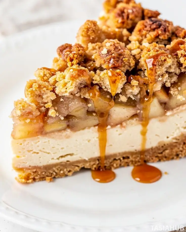 Apple Crumble Cheesecake slice