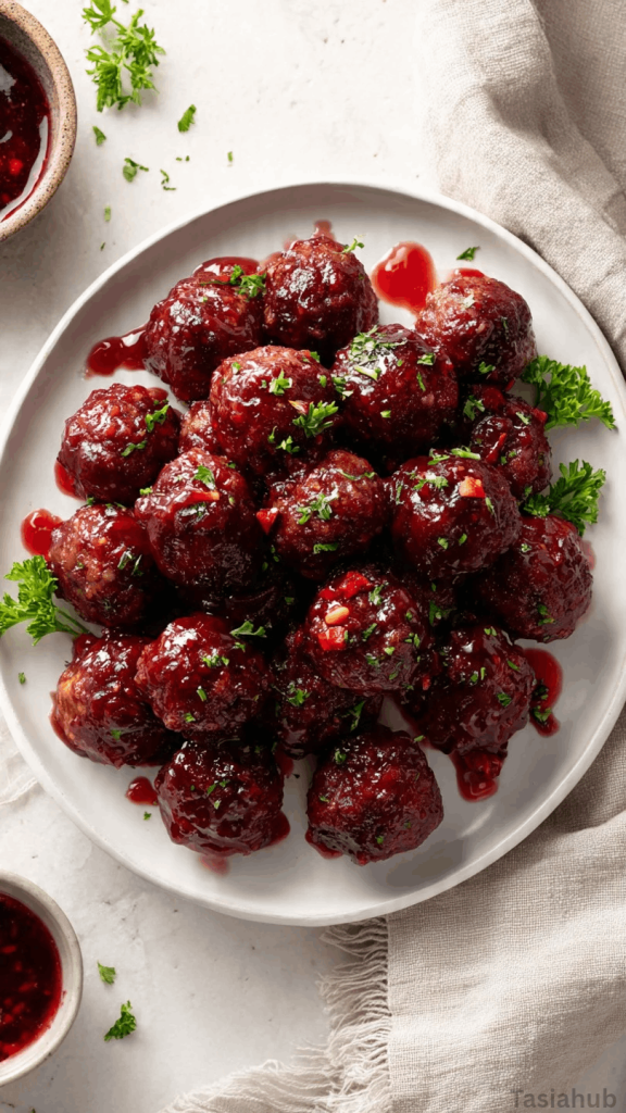Christmas cranberry meatballs