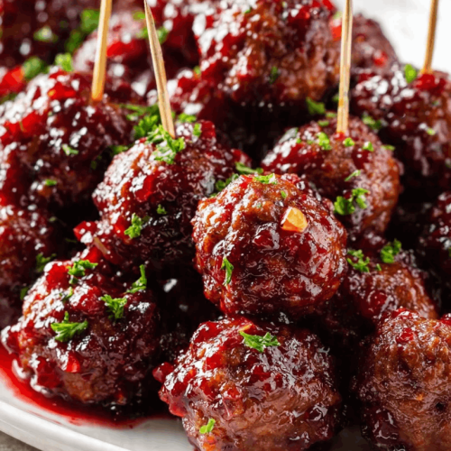 christmas cranberry meatballs