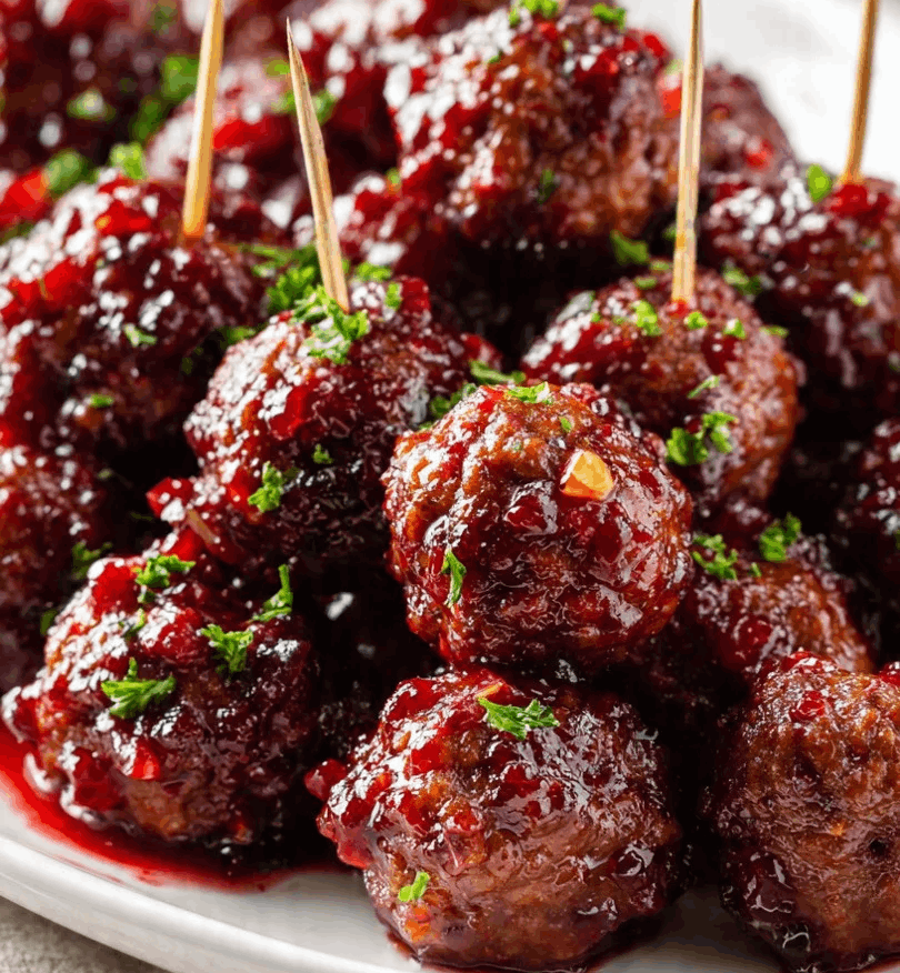 christmas cranberry meatballs