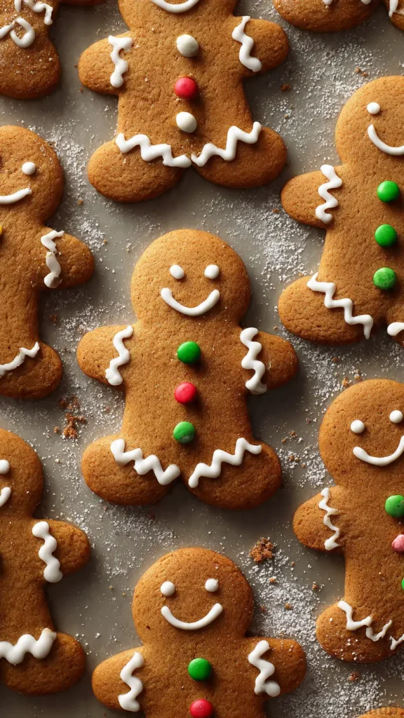 Christmas gingerbread men cookies