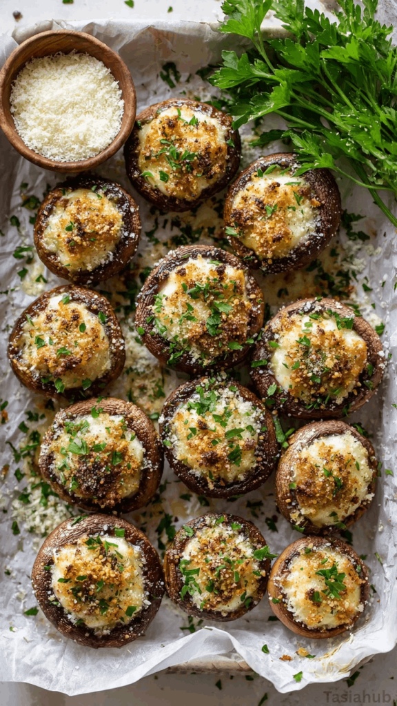 Christmas stuffed mushrooms