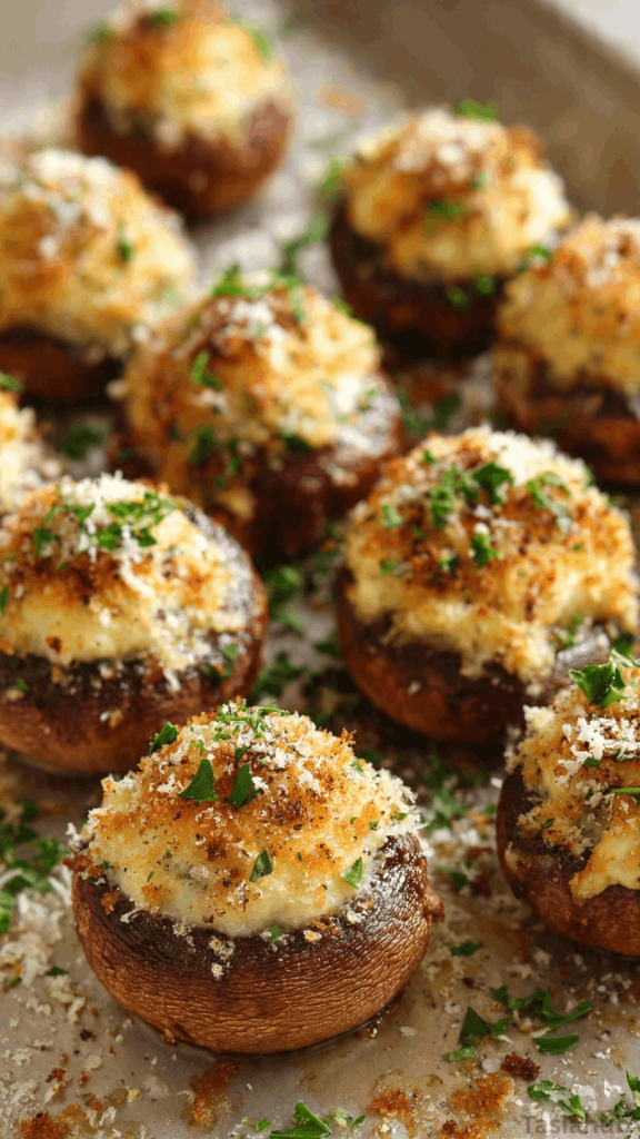 Christmas stuffed mushrooms recipe