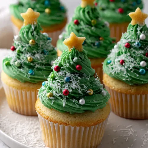 christmas tree cupcakes
