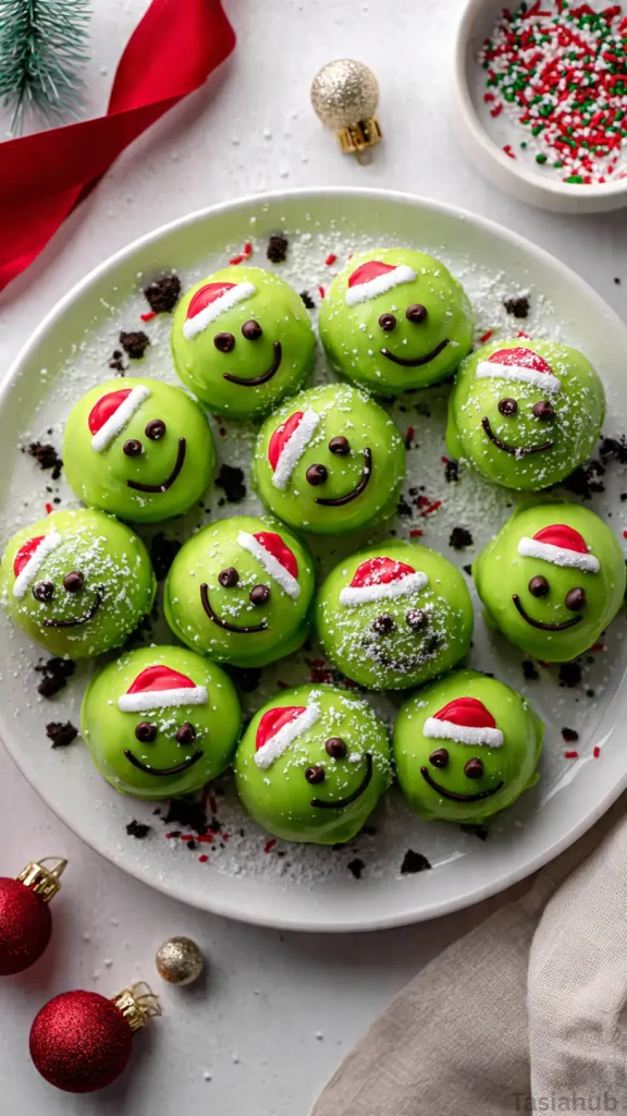 Grinch Oreo balls