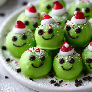 grinch oreo balls