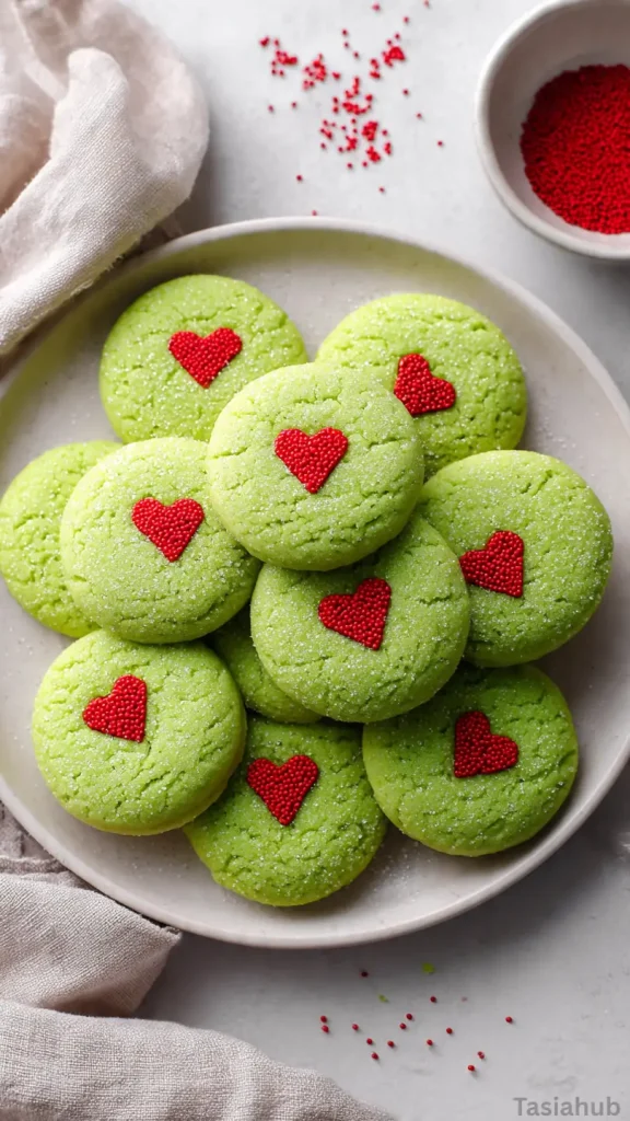 Grinch sugar cookies