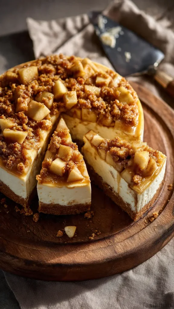 apple crumble cheesecake