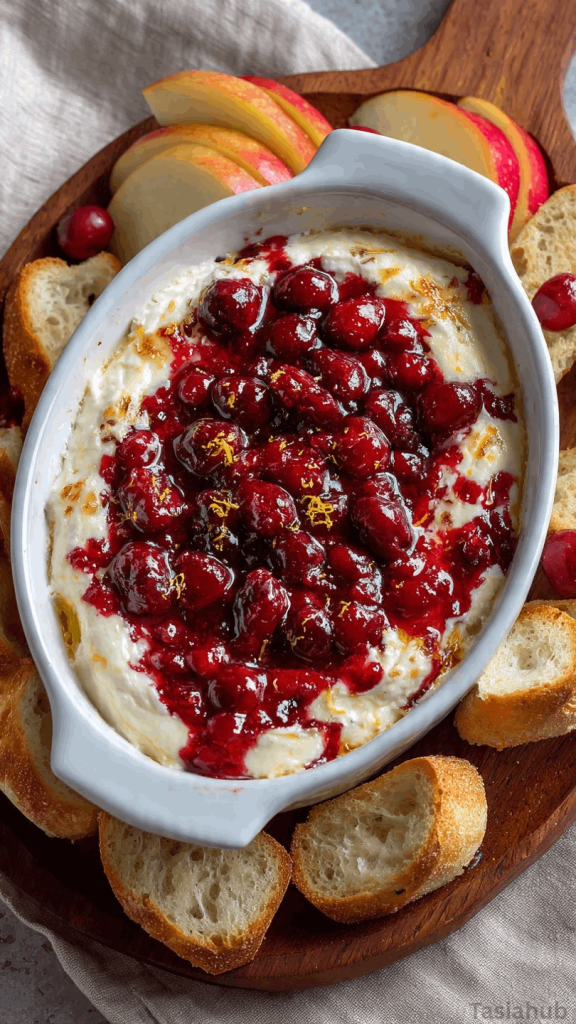 baked cranberry cream cheese dip recipe