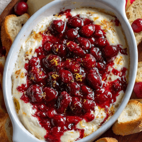 baked cranberry cream cheese dip