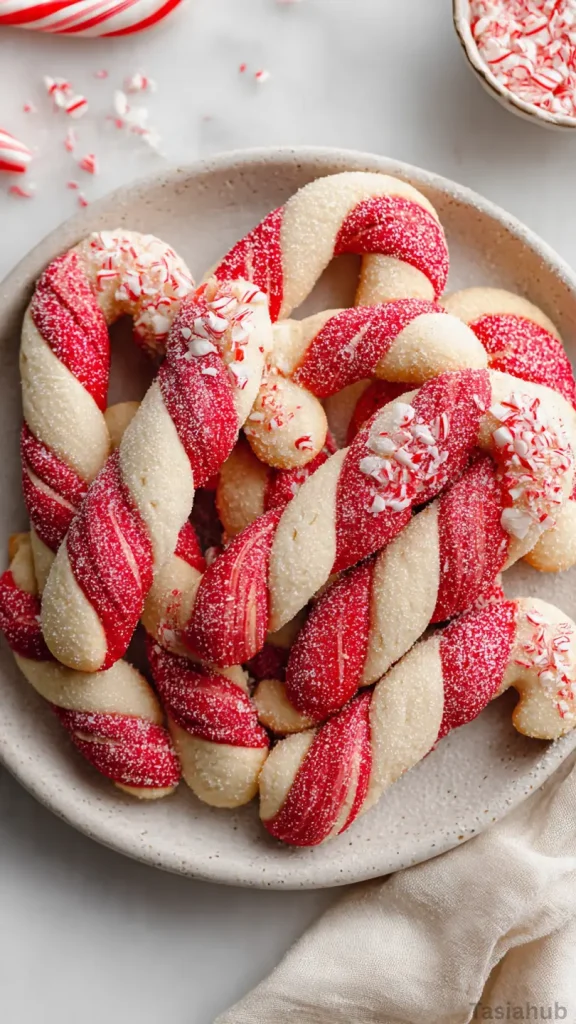 candy cane Christmas cookies