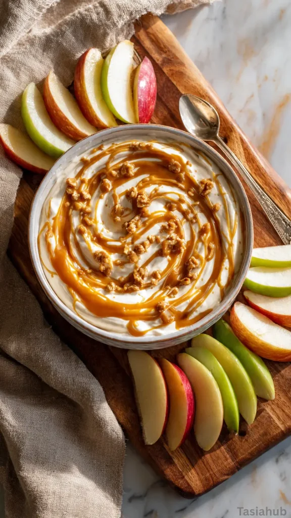 caramel apple cheesecake dip