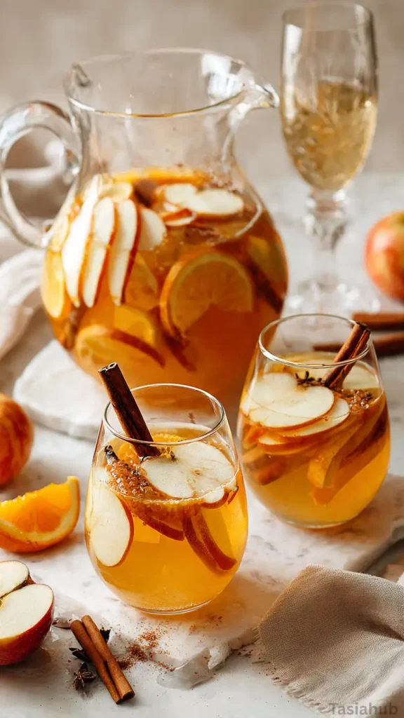 caramel apple cider sangria