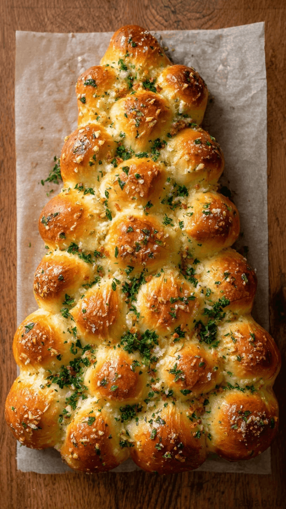 cheesy Christmas tree bread recipe