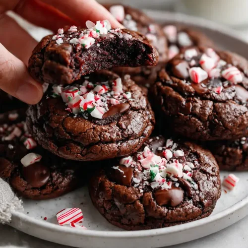 chocolate chip peppermint christmas cookies