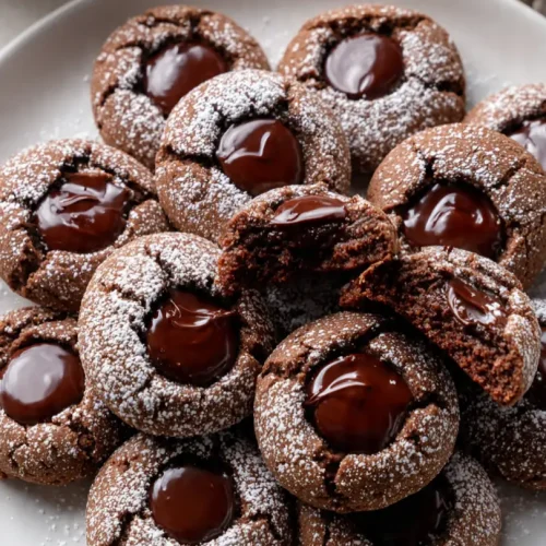 chocolate thumbprint cookies
