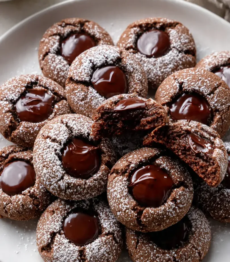 chocolate thumbprint cookies