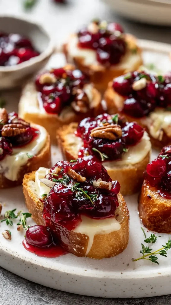 cranberry brie crostini recipe