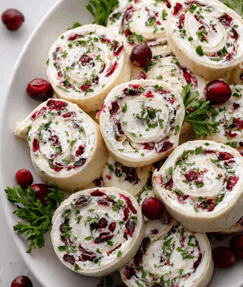 Cranberry Feta Pinwheels