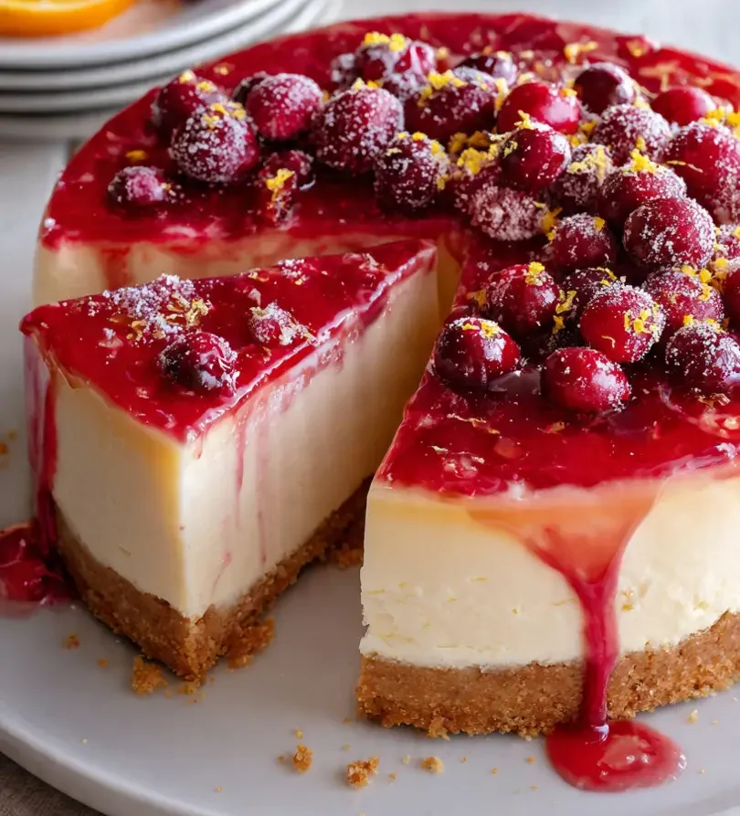 cranberry orange cheesecake