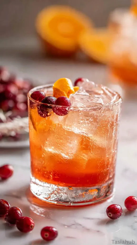 cranberry orange whiskey sour