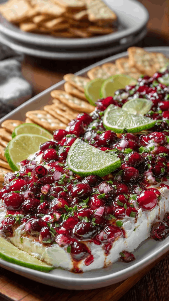 cranberry salsa with cream cheese dip recipe