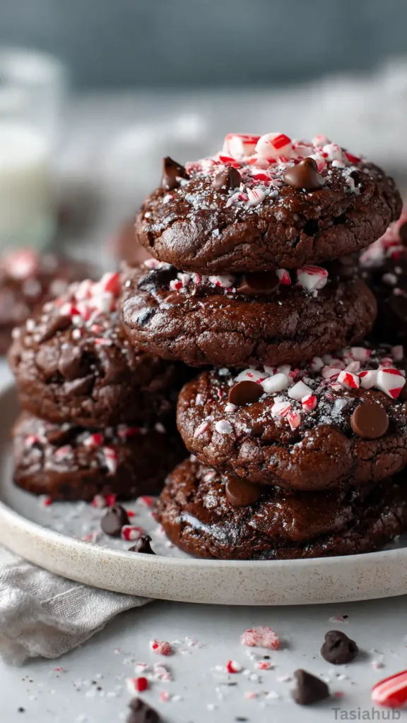 double chocolate peppermint Christmas cookies