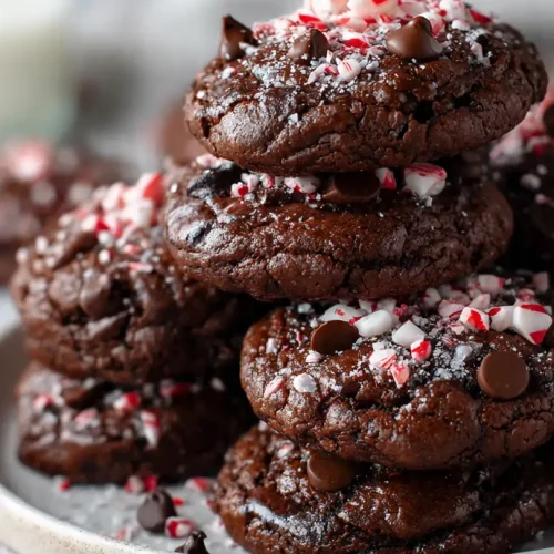 double chocolate peppermint christmas cookies