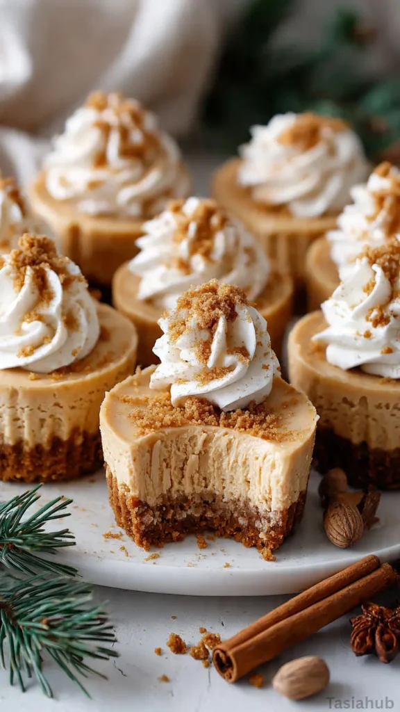 gingerbread cheesecake cups