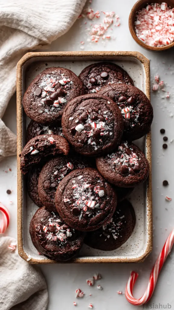 peppermint brownie cookies