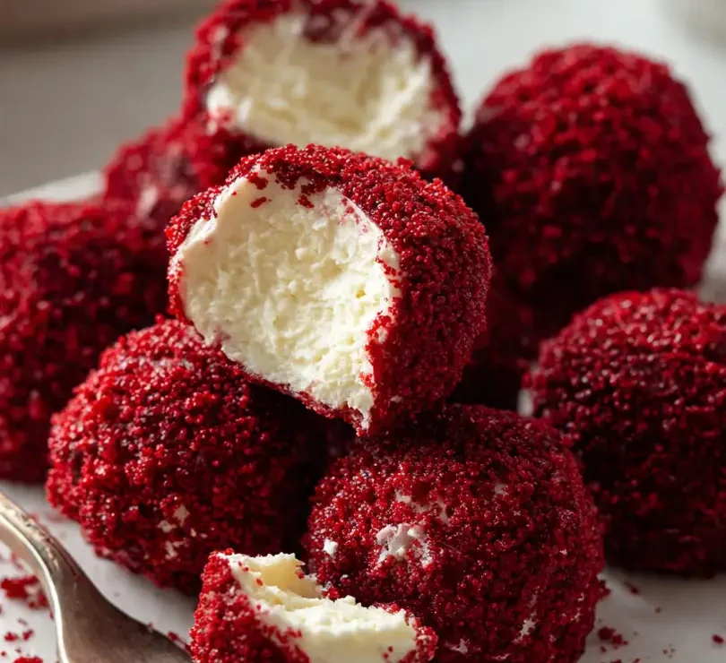 red velvet cheesecake bites