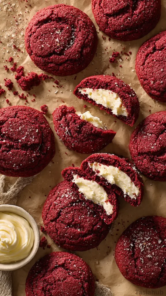 red velvet cheesecake cookies