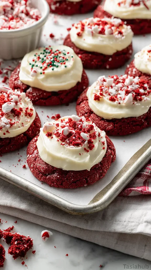 red velvet cookies with cream cheese frosting re