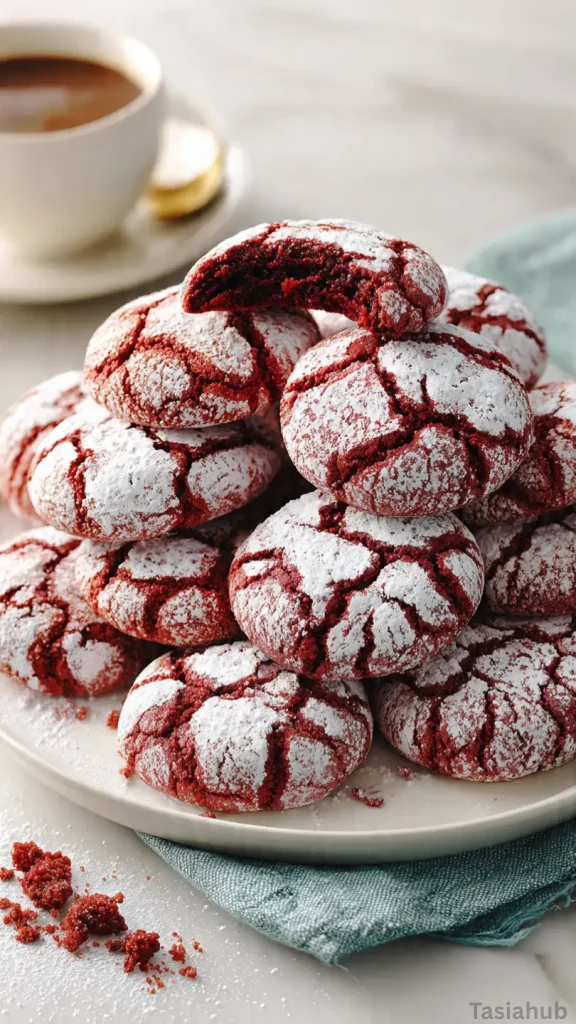 red velvet crinkle cookies recipe
