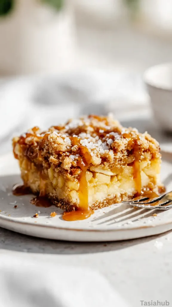 salted caramel apple pie bars