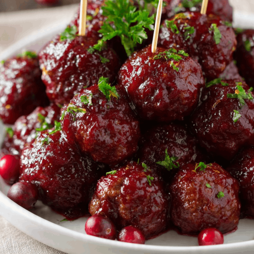 crockpot christmas cranberry meatballs